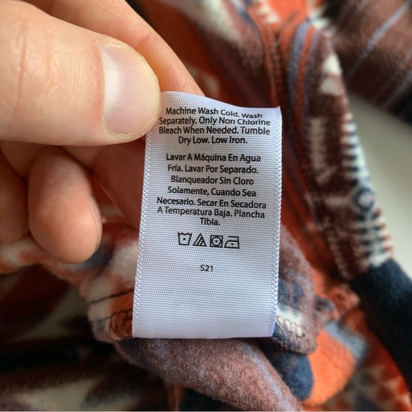 Mens Fleece Button Up Sz Small Southwestern Aztec Cowboy Rodeo Country Southern - Picture 11 of 14